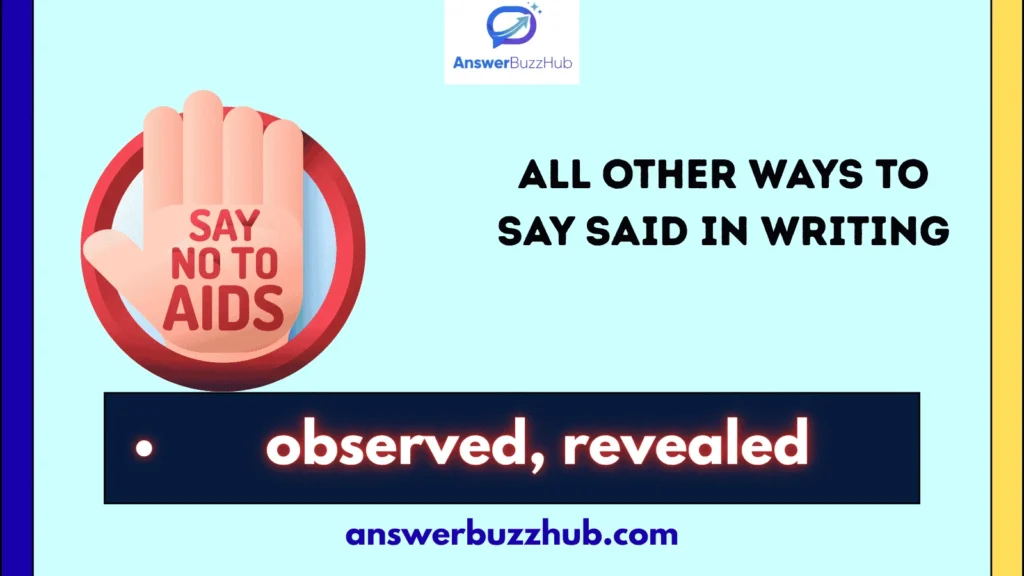 All Other Ways to Say Said in Writing