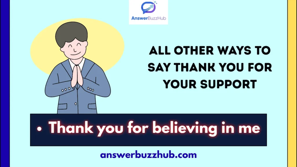 All Other Ways To Say Thank You For Your Support