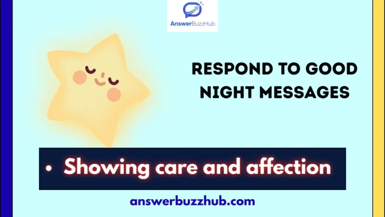 respond to good night messages