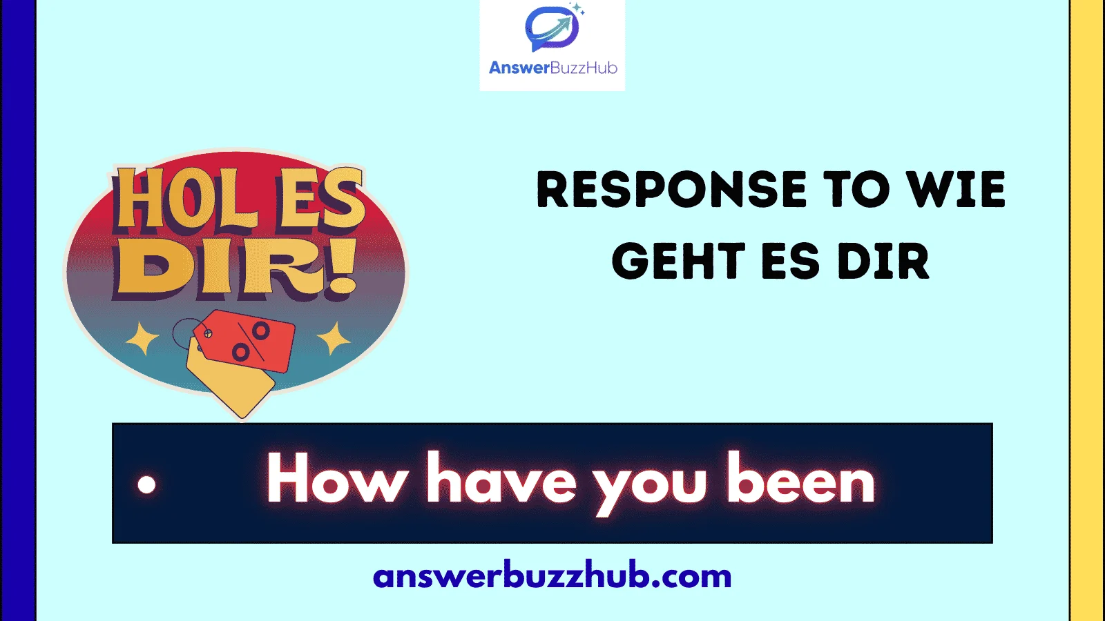 response to wie geht es dir