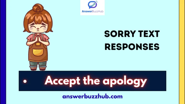 sorry text responses