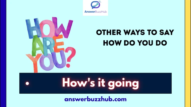 other ways to say how do you do