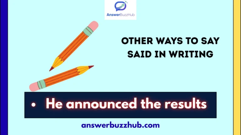other ways to say said in writing